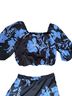 Calypso St. Barth Floral Black Blue Skort Size M - photo 3