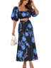 Calypso St. Barth Floral Black Blue Skort Size M - photo 1