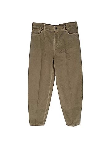 Totême Totême Wide Tapered Jeans in Beige Cotton (view 1)