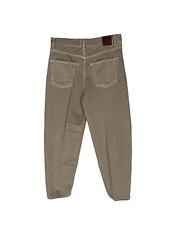 Totême Totême Wide Tapered Jeans in Beige Cotton (view 2)