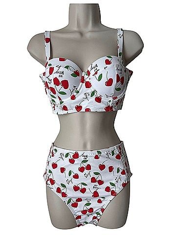 Betsey Johnson Heart Cherry Underwire Two Piece Swimsuit (view 1)