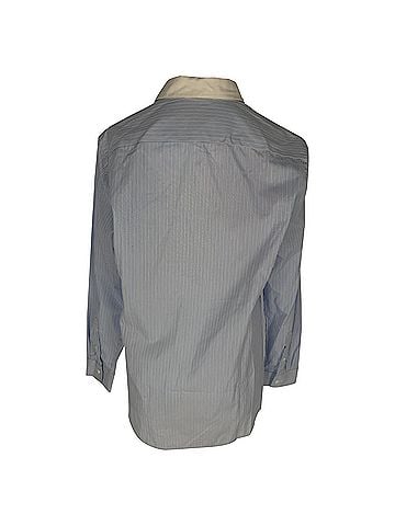 Burberry Burberry Striped Button-Down Shirt in Blue Cotton (view 2)