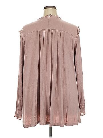 LOGO by Lori Goldstein Logo By Lori Goldstein Long Sleeve Blouse (view 2)