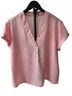 Gap Print Pink Short Sleeve Blouse Size L - photo 1