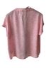 Gap Print Pink Short Sleeve Blouse Size L - photo 2