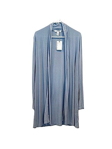 Barefoot Dreams Luxe Ribbed Jersey Long Cardigan Jacket (view 2)