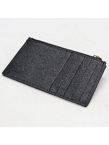 Saint Laurent SAINT LAURENT Saint Laurent Wallet/Coin Case 607915 Fragment Business Card Holder/Card Cassandra Women's Black (view 2)