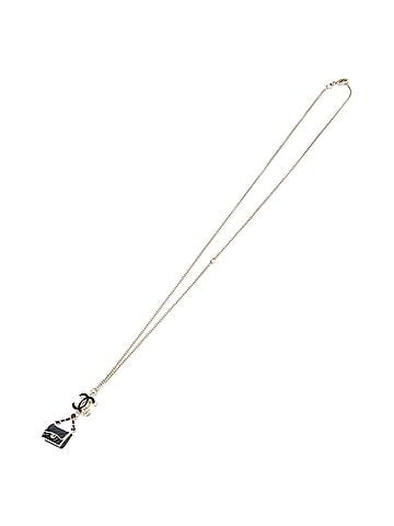 Chanel CHANEL B12A Matelassé Bag with Clover &amp; Coco Mark Motif Long Chain Necklace, Black Gold Hardware, Women's. (view 2)