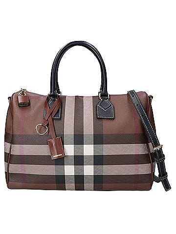 Burberry BURBERRY 8069662 Medium Bowling Bag 2-Way Handbag Brown Gold Hardware Women's (view 1)