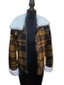 CoffeeShop Plaid Black Brown Orange Jacket Size S - photo 1