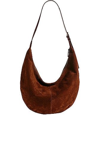 Madewell Madewell Essential Curve Suede Leather Shoulder Bag (view 1)