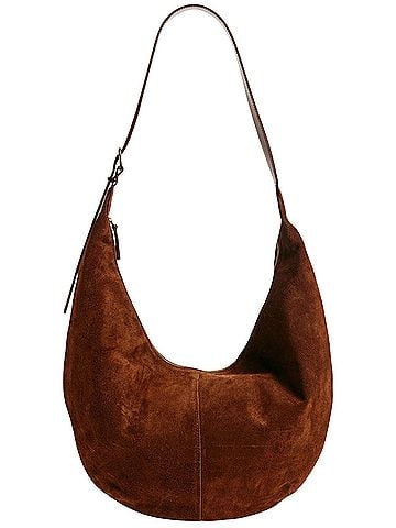 Madewell Madewell Essential Curve Suede Leather Shoulder Bag (view 2)