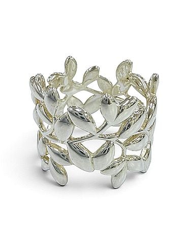 Tiffany & Co. TIFFANY&amp;Co. Tiffany &amp; Co. Paloma Picasso Olive Leaf Wide Ring AG925 Silver Weight 5.76g Women's (view 2)