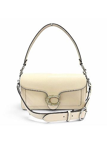 Coach COACH CY940 Tabby 26 Crystal Embellished Leather 2-Way Handbag/Shoulder Bag, Ivory, Women's (view 1)