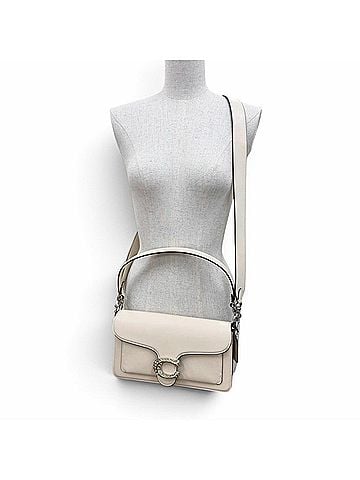 Coach COACH CY940 Tabby 26 Crystal Embellished Leather 2-Way Handbag/Shoulder Bag, Ivory, Women's (view 2)