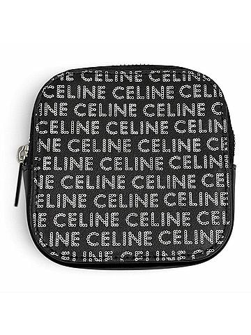 Céline CELINE 10K743FGH.38SI Logo Pattern Square Purse Leather Wallet/Coin Case Black Silver Made in Italy Women's Comes with Box and Dust Bag (view 1)