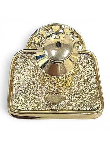 Chanel CHANEL Rhinestone Matelassé Bag Motif Brooch with Coco Mark Logo (B24S) - Gold &amp; Pink Made in Italy Women's (view 2)