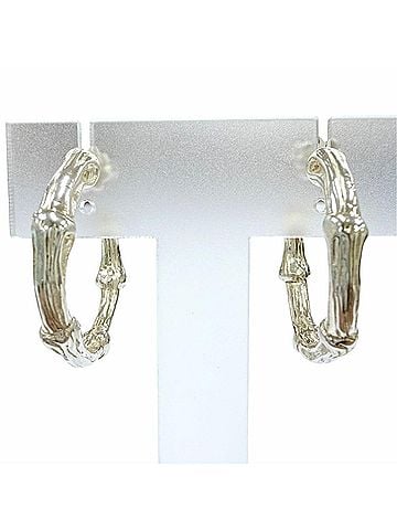 Tiffany & Co. TIFFANY&amp;Co. Tiffany Vintage Bamboo Earrings, Large, 925 Sterling Silver, Weight 11.7g, Women's, Comes with Box and Dust Bag (view 1)