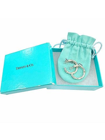 Tiffany & Co. TIFFANY&amp;Co. Tiffany Vintage Bamboo Earrings, Large, 925 Sterling Silver, Weight 11.7g, Women's, Comes with Box and Dust Bag (view 2)