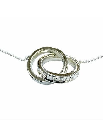 Tiffany & Co. TIFFANY&amp;Co. Tiffany 1837 Interlocking Circle Pendant Necklace AG925 Silver, Weight 4.2g, Women's, with Box and Dust Bag. (view 1)