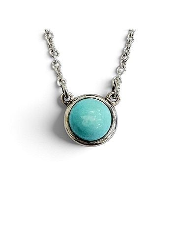 Tiffany & Co. TIFFANY&amp;Co. Tiffany &amp; Co. Elsa Peretti Color By the Yard Necklace Pendant, AG925 sterling silver, turquoise, purchased December 2023, made in Spain, weight 1.8g, women's, with box and dust bag. (view 1)