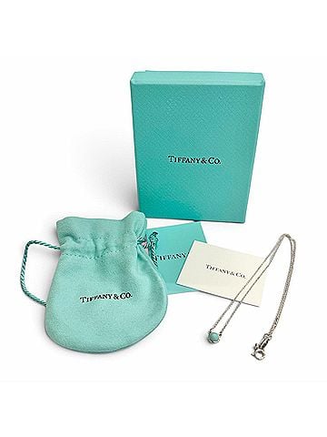 Tiffany & Co. TIFFANY&amp;Co. Tiffany &amp; Co. Elsa Peretti Color By the Yard Necklace Pendant, AG925 sterling silver, turquoise, purchased December 2023, made in Spain, weight 1.8g, women's, with box and dust bag. (view 2)