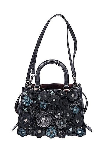 Coach Rogue 25 with Tea Rose Applique Leather Satchel (view 1)