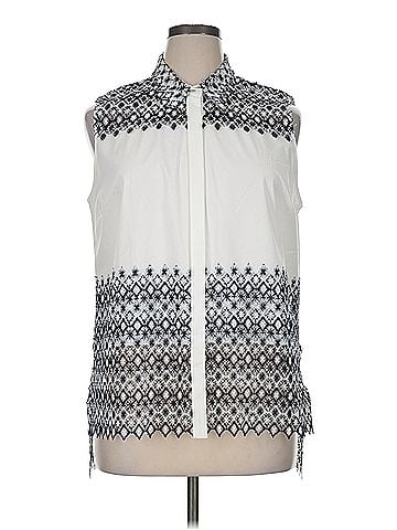 Elie Tahari Elie Tahari Sleeveless Button Down Shirt (view 1)