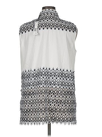 Elie Tahari Elie Tahari Sleeveless Button Down Shirt (view 2)