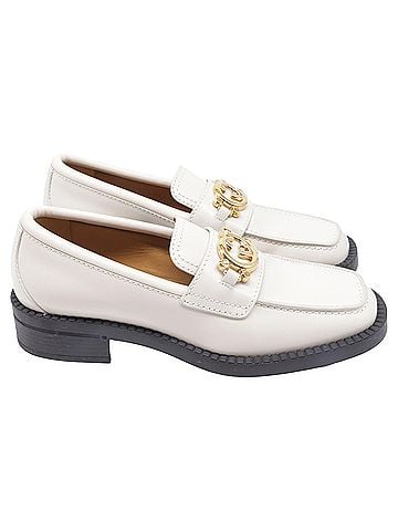 Gucci Gucci Interlocking G Loafers in White Leather (view 1)