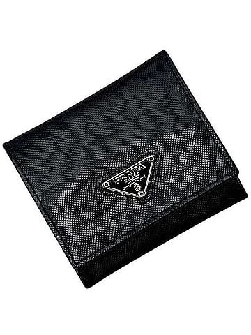 Prada Prada Coin Case, Wallet, 1M0935 85, PRADA Leather, Saffiano, NERO Black, Women's, Square (view 1)