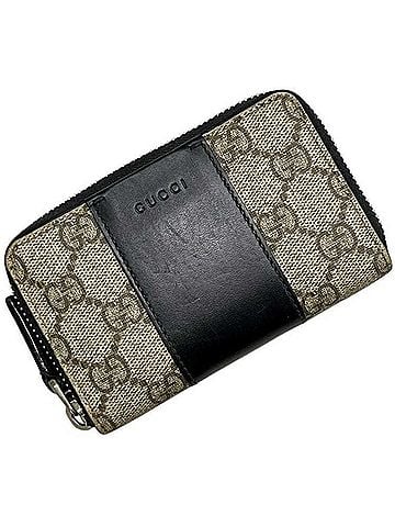 Gucci Gucci coin case, purse, GG Supreme, 451242 2184, GUCCI PVC leather, beige/black, men's wallet (view 1)
