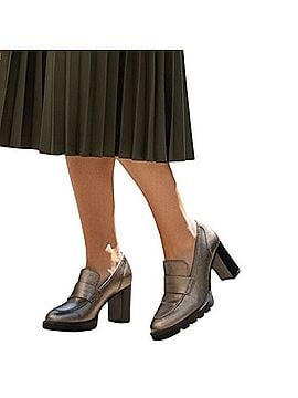 Paul Green Metallic Bronze Loafers Heels (view 2)