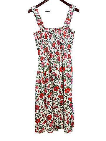 Kate Spade New York Bold Garden Blooms Smocked Dress with Pockets Casual Dress (view 2)