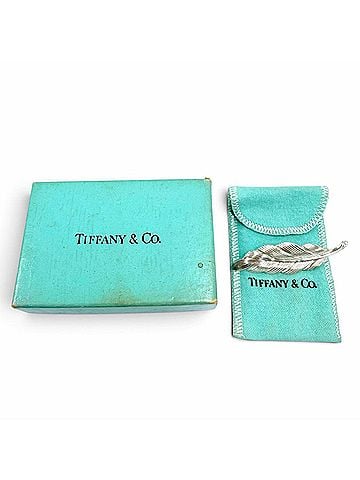 Tiffany & Co. TIFFANY&amp;Co. Vintage Sterling Silver Feather Motif Brooch - Women's Comes with Box and Dust Bag (view 2)