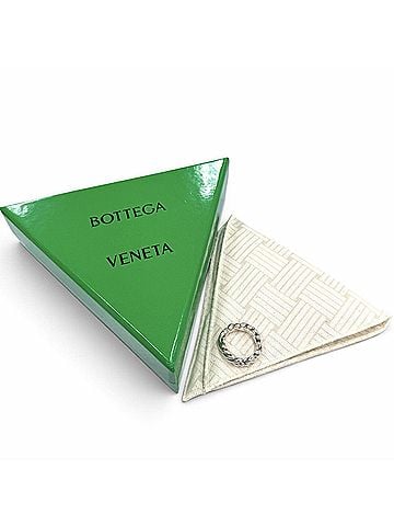 Bottega Veneta BOTTEGA VENETA 838190 AG925 Intrecciato Ring, Silver, Made in Italy, Men's, with Box and Dust Bag. (view 2)