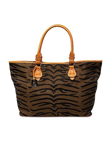 Fendi Zebra Print Canvas Tote (view 1)
