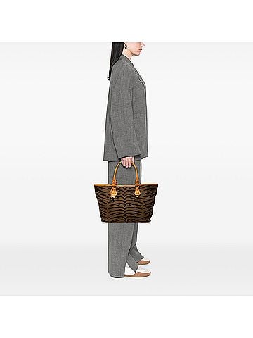 Fendi Zebra Print Canvas Tote (view 2)