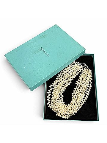 Tiffany & Co. TIFFANY&amp;Co. Tiffany Parma Picasso Freshwater Pearl 925 Torsade 8-Strand Necklace Choker White with Silver Hardware Weight 217g Women's Comes Box (view 2)