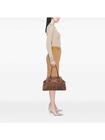 Fendi Medium Zucca Nubuck Etniko Du Jour Handbag (view 2)