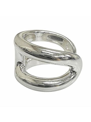 Hermès HERMES Osmo's PM AG925 Ring, Silver, Made in Italy, Weight 11.52g, Women's (view 2)