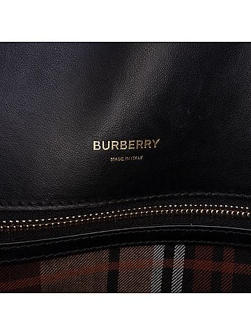 Burberry Small Wool Tartan Title Satchel (view 2)