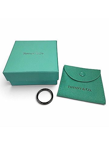 Tiffany & Co. TIFFANY&amp;Co. Tiffany 1837 Narrow Ring, Titanium, Black, Weight 2.79g, Men's Accessory, Comes with Box and Dust Bag. (view 2)