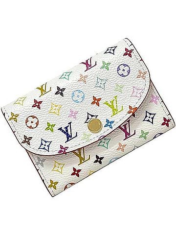Louis Vuitton Louis Vuitton Bi-fold Wallet Portemonnaie Rosalie Coin Purse LV x TM Monogram Multi Takashi Murakami M13399 IC Tag LOUIS VUITTON Blanc White Women's (view 1)