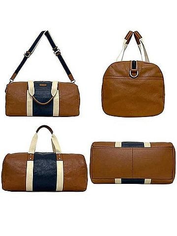 Coach Coach 2-way Boston bag F93224 COACH Leather Brown Men's Striped Shoulder Bag (view 2)