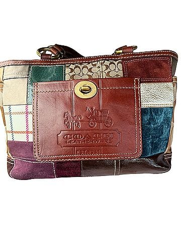 Coach Coach Holiday Patchwork Gallery Tote Leather Tote (view 1)