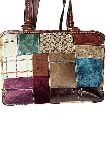 Coach Coach Holiday Patchwork Gallery Tote Leather Tote (view 2)