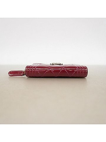 Chanel Chanel Boy Wallet/Coin Case, Patent Leather, Pink, Women's (view 2)