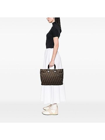 Fendi Large Zucca Canvas Twins Tote (view 2)