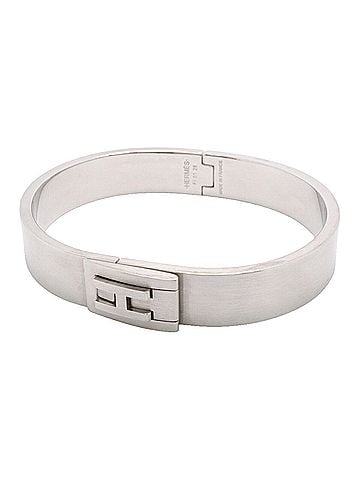 Hermès Hermes Bangle Jet Palladium Plated Metal Women's (view 1)